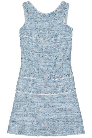 chanel KLEID CHANEL in Blau - Denim-Light. Size 44 (also in ). | FWRD 