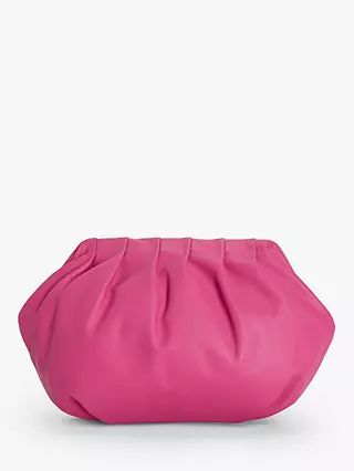 John Lewis Cloud Leather Clutch Bag, Fuchsia Pink | John Lewis (UK)