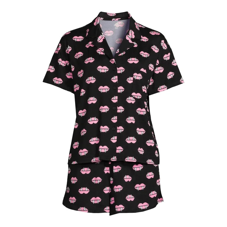 Way To Celebrate Womens Shorty Pajama Set, Sizes XS to 3X | Walmart (US)