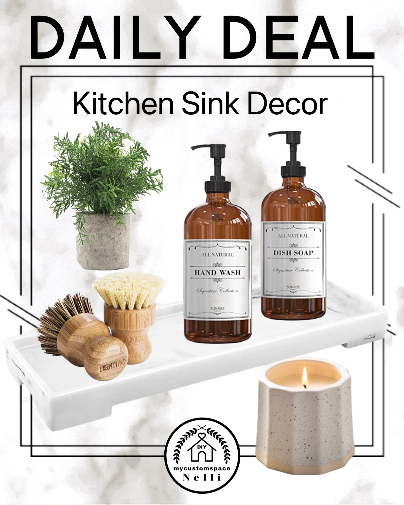 Kitchen Sink Decor on Sale. I love the Resin marble tray. It’s water and scratch proof. 
Home Decor , kitchen decor, home finds 

#LTKFind #LTKhome #LTKstyletip