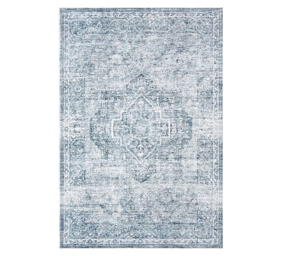 Taylor Washable Rug, 4x6', Blue | Pottery Barn Kids