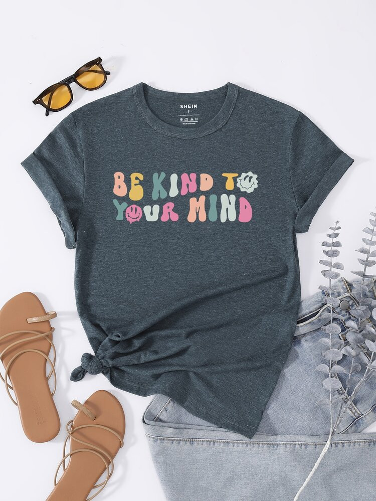 Slogan Graphic Tee | SHEIN