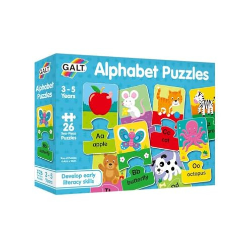 Galt Alphabet Puzzles - Fun and Colourful Early Learning 2 Pc Jigsaw Puzzles - Set of 26 Two Piece Puzzles for Kids - Develop Letter Recognition and Matching Skills - Children Ages 3 to 5 Years Old | Amazon (UK)