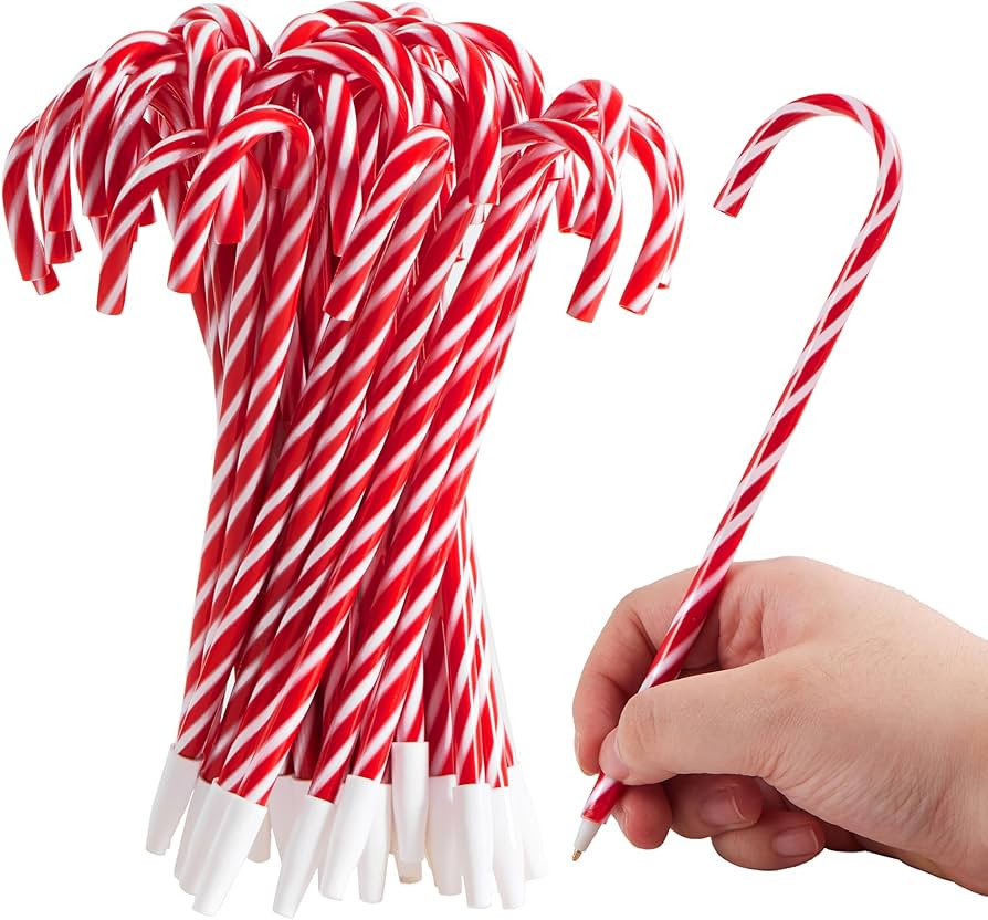 JOYIN 24 Pcs Christmas Candy Cane Ball Point Pens for Kids Gift, Xmas Pen Bulk for Christmas Stoc... | Amazon (US)