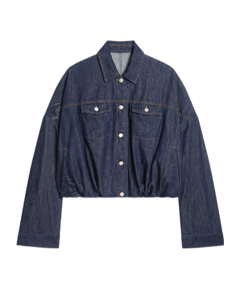 Dries Van Noten Cocoon Shaped Denim Jacket | Senser US
