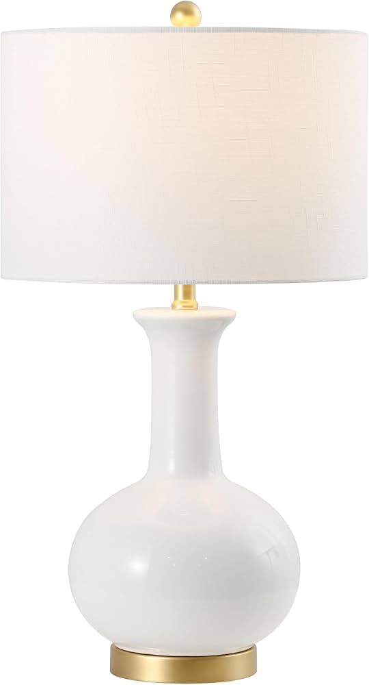JONATHAN Y 27" White/Gold Ceramic Table Lamp for Living Room Bedroom, Modern Transitional Nightst... | Amazon (US)