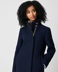 City coat with button neck | J.Crew Factory