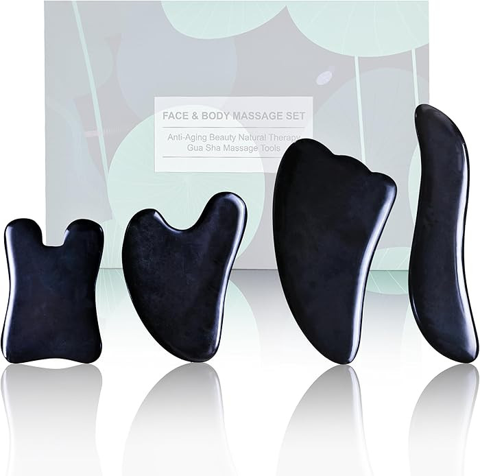 Rena Chris Guasha Massage Tool, 4 Pcs Gua Sha Facial Tool, Guasha Board for SPA Acupuncture Thera... | Amazon (US)