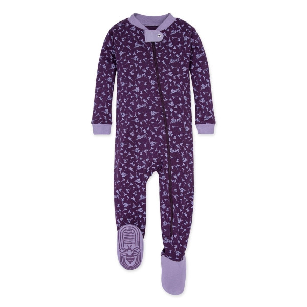 Dusty Dandelion Organic Baby Zip Front Snug Fit Sleeper | Burts Bees Baby