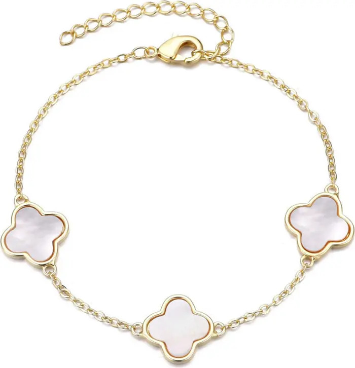 Mother-of-Pearl Clover Station Bracelet | Nordstrom Rack