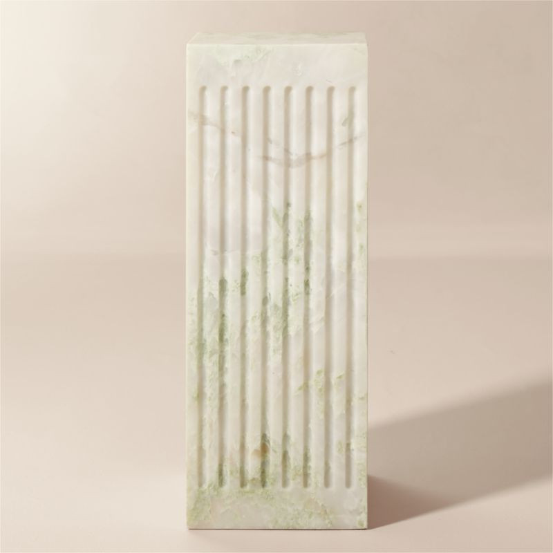 Albi White Marble Side Table + Reviews | CB2 | CB2