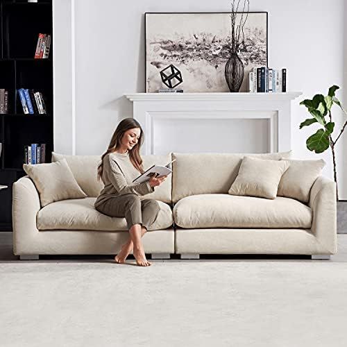 Mario CAPASCA 3 4 5 6 Seater Feathers Sofa - Modern upholstered, Water Resistant Sofa Couch for Livi | Amazon (US)