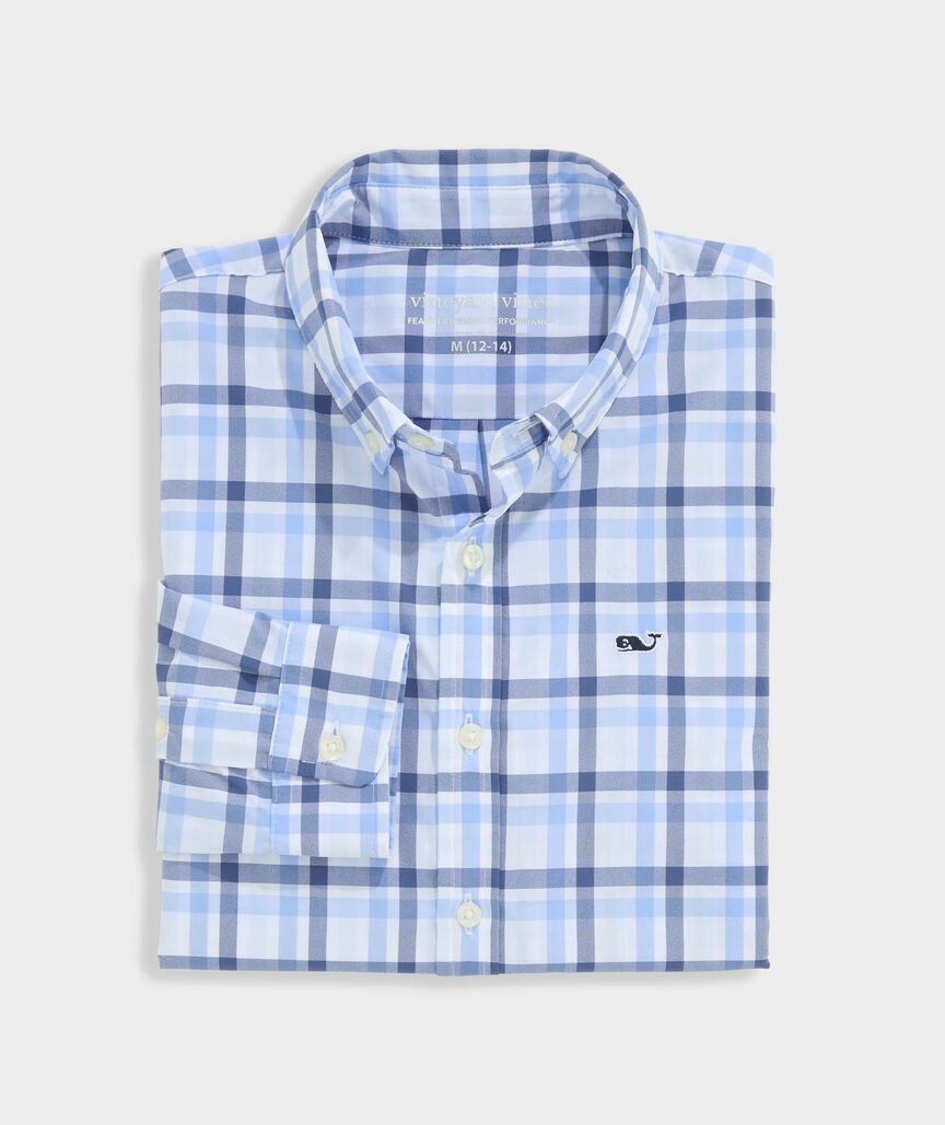 Boys' Performance Plaid Featherweight Shirt | vineyard vines