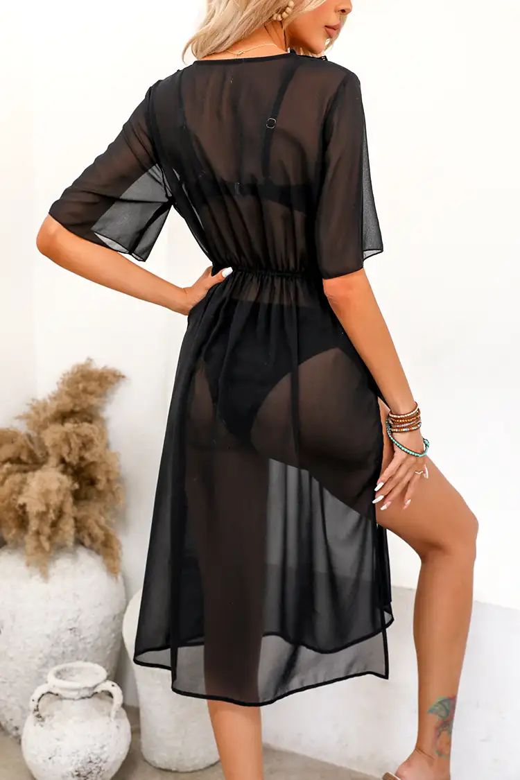 Genie Chiffon Lace Cover-Up Dress | Cupshe US