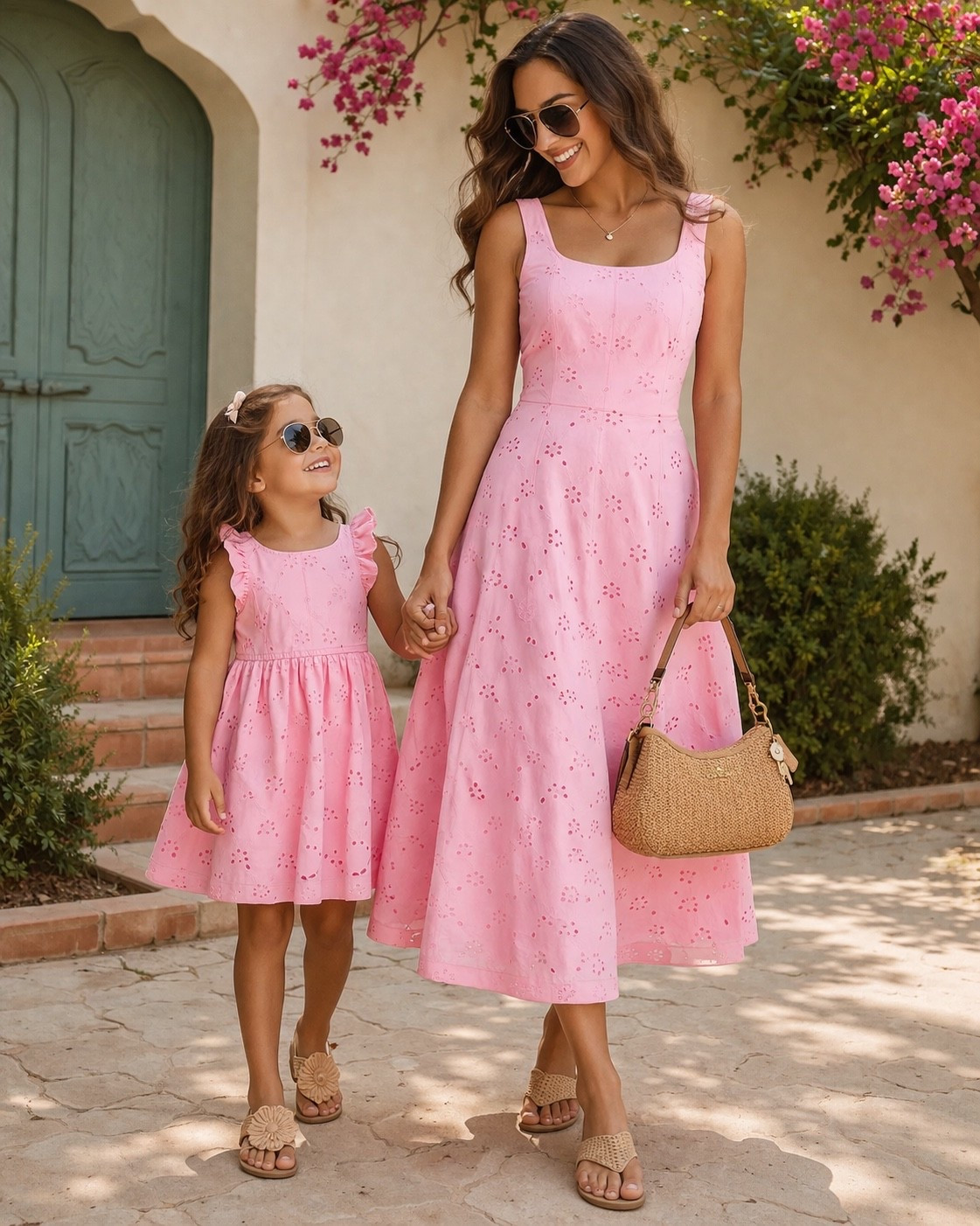 The cutest mommy & me moment 💕
These matching pink dresses are perfect for summer—think brunch, vacations, family photos, and everyday chic mom style. Paired with neutral sandals, a woven shoulder bag, and oversized sunnies for that effortless look.

Save this for your next mommy & me outfit idea ✨
Shop both looks below 👇🏻 

#LTKmomlife #LTKU #LTKKids