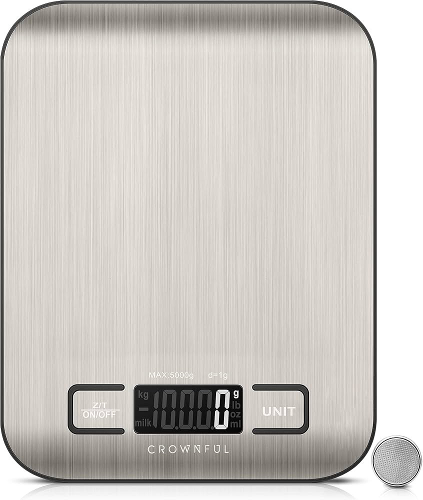 CROWNFUL Food Scale, 11lb Digital Kitchen Scales Weight Ounces and Grams for Cooking and Baking, ... | Amazon (US)