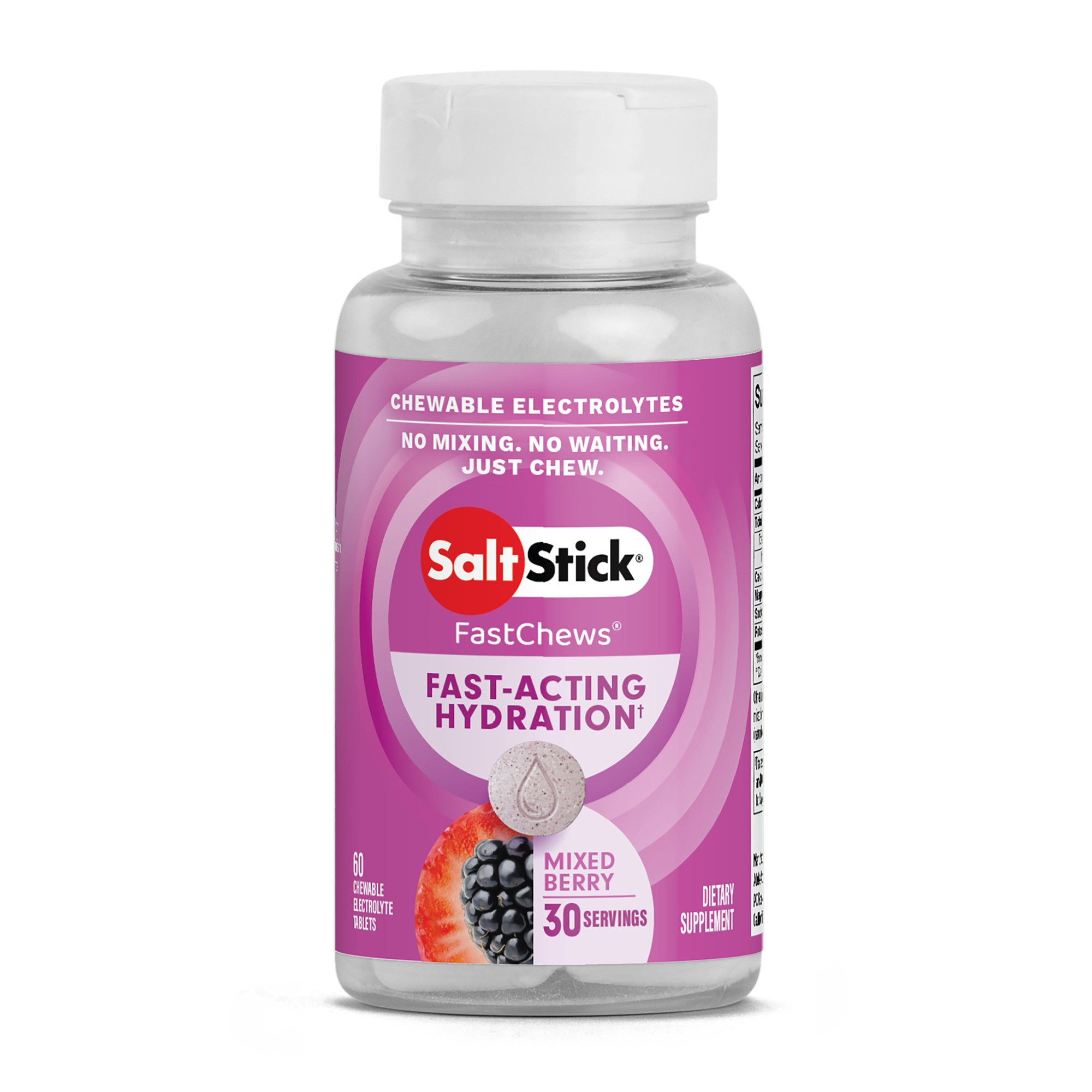 SaltStick FastChews Chewable Electrolyte Tablets - 60 Tablets Mixed Berry | REI