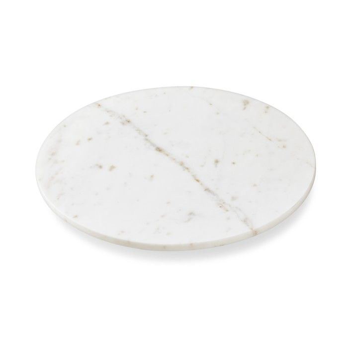 White Marble Lazy Susan Cheese Board | Williams-Sonoma
