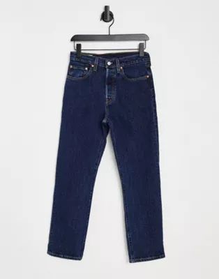 Levi's 501 high rise straight leg crop jeans in indigo | ASOS | ASOS (Global)