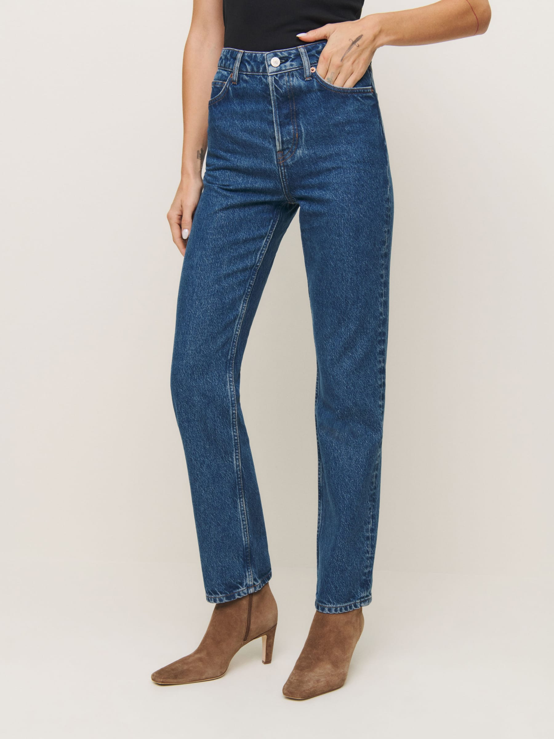 Cynthia High Rise Straight Jeans | Reformation (Global)