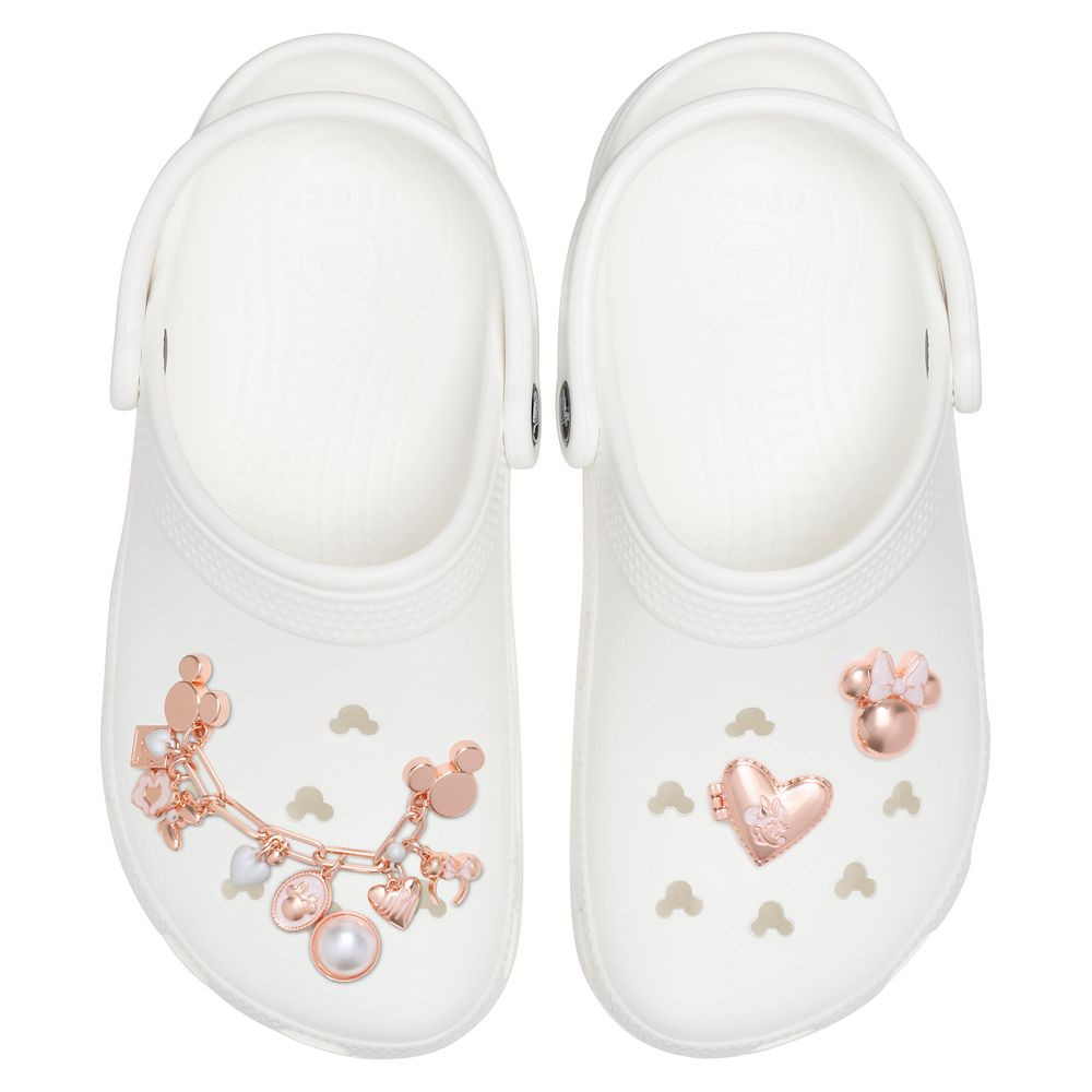 Mickey and Minnie Mouse Jibbitz Set by Crocs – Rosegold | Disney Store