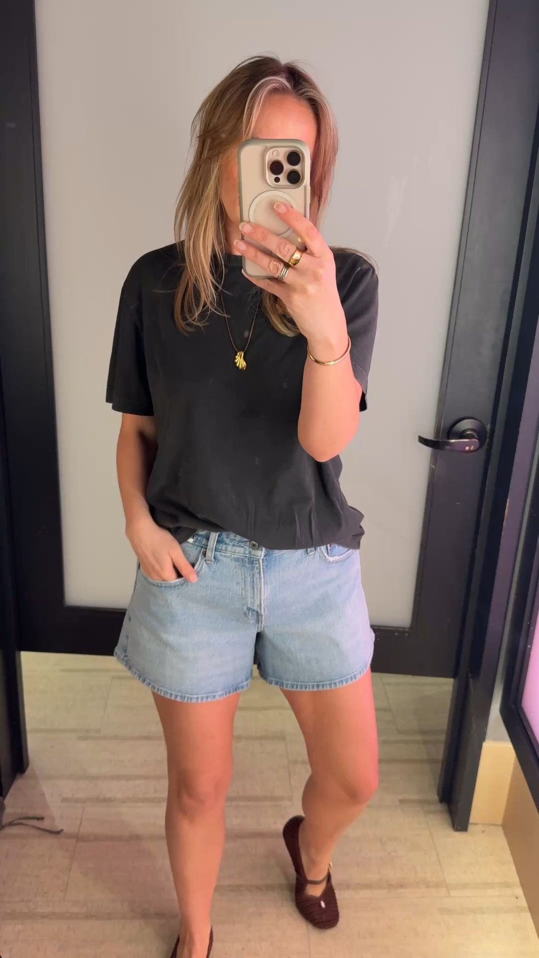 Use code AFCLARE for an extra 15% off at checkout - ends on 30/03/26

You asked about denim shorts 
I really like this pair just now - they’re fairly short but not bum flashing! 
They are a mid rise - I’m quite long in the rise area , generally they sit just under the belly button. 
I buy the curve love even when not as curvy as you get a touch more in the hip which is beneficial in shorts. 
Just makes them that bit easier 
I wear the 30 waist. 
Also a great T shirt style - 100% cotton washed black shade - soft and drapes well - borrowed from the boys and wearing a large for a relaxed but not oversized fit . 


#LTKtravel #LTKjeans #LTKspring