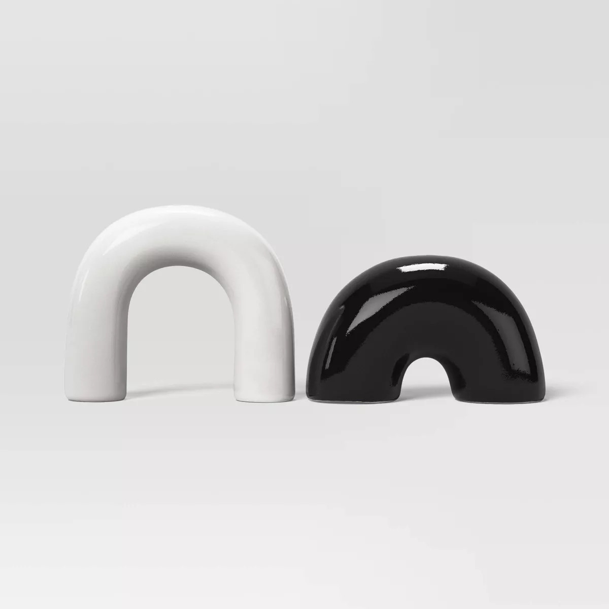 Novelty Salt and Pepper Shaker Set Black/White Arches - Room Essentials™ | Target