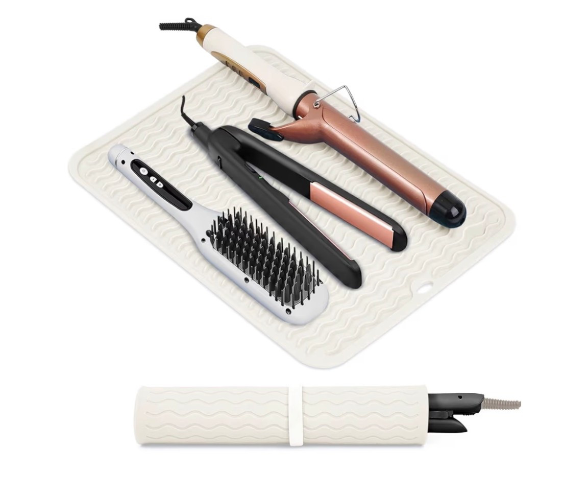 versize Silicone Heat Resistant Mat, Portable Travel Mat Cover for Curling Irons, Flat Irons, Hair Straightener and Hot Hair Styling Tools(14.2" x 11")

#LTKselfcare #LTKTravel #LTKBeauty