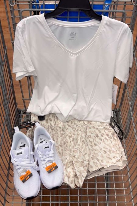 Walmart athleisure look with these $12.98 bike liner running shorts and active tee; wearing my true to size Small in each. Lululemon vibes for less! These sneakers are comfy and get great reviews! #walmartfashion workout lookforless

#LTKFindsUnder50 #LTKFitness #LTKStyleTip