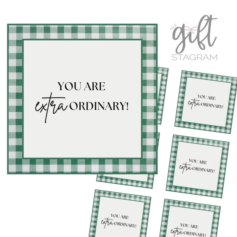You Are Extraordinary Gift Tag | DIGITAL DOWNLOAD | Thank You Gift Tag | Thanks Gift Ideas | 3x3"... | Etsy (US)