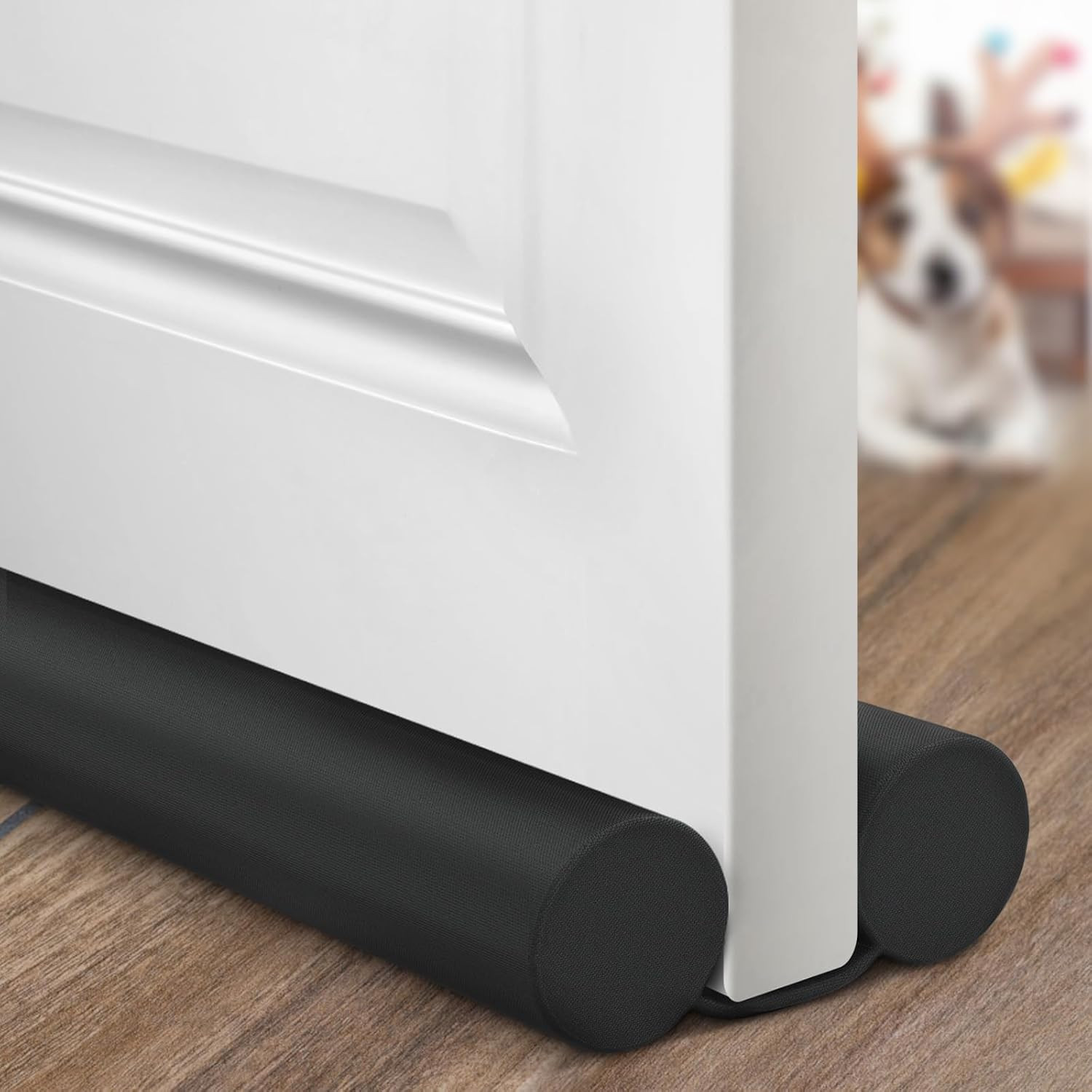 Holikme Door Draft Stopper Weather Stripping Adjustable Door Sweeps, Black | Amazon (US)