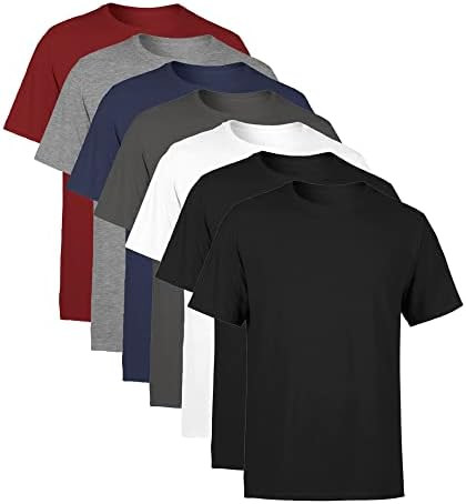 Kit 7 Camisetas Masculina Manga Curta Lisa Algodão Premium | Amazon (BR)