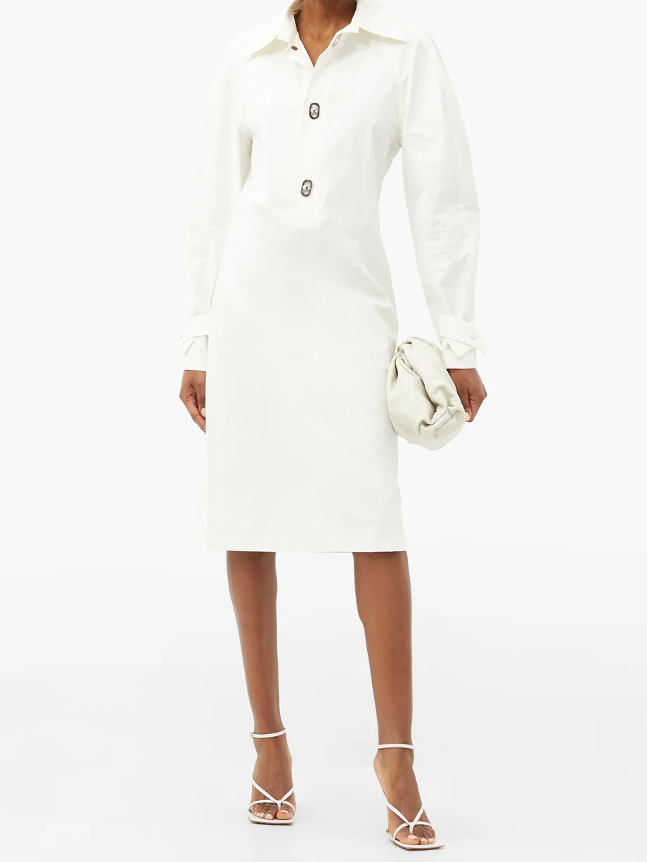 Stretch square-toe leather sandals | Matches (US)