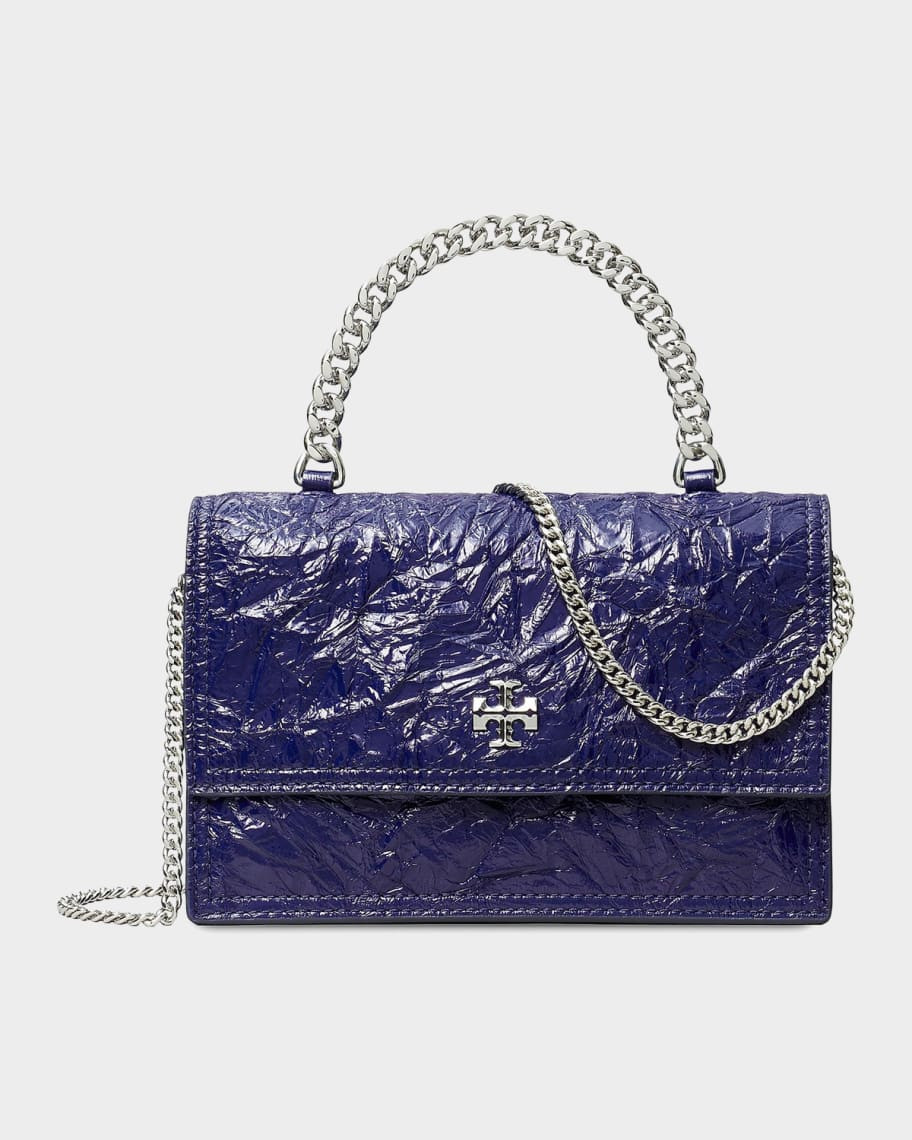 Tory Burch Kira Mini Deconstructed Leather Top-Handle Bag | Neiman Marcus