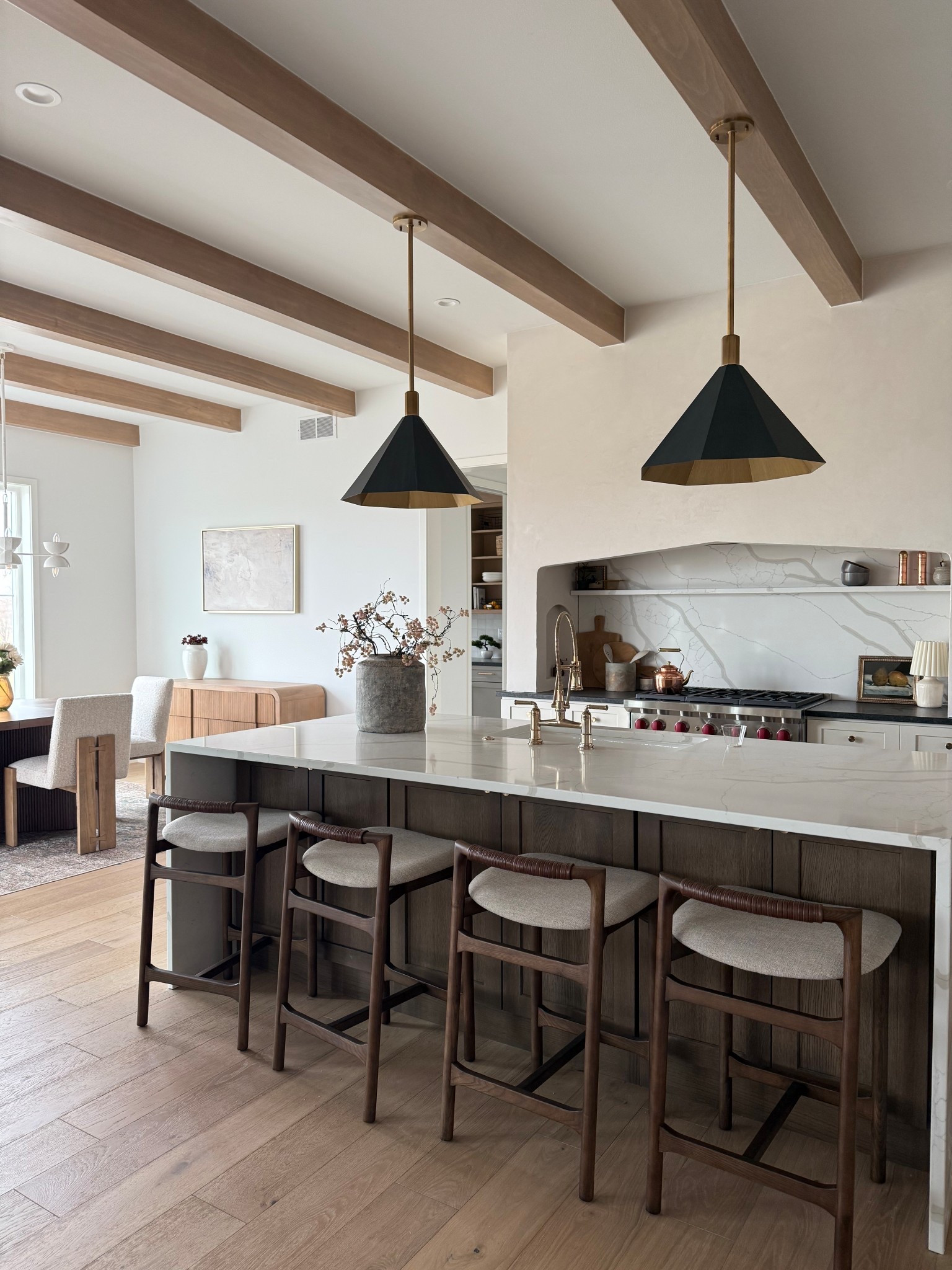 Kitchen links for Astrid Haven. These pendants are my favorite because they are so different! They have a beautiful shade of blue over the brass pendant and compliment these island counter stools so well! Counter stools 20% off and free shipping! Quality is so good!

#LTKHome