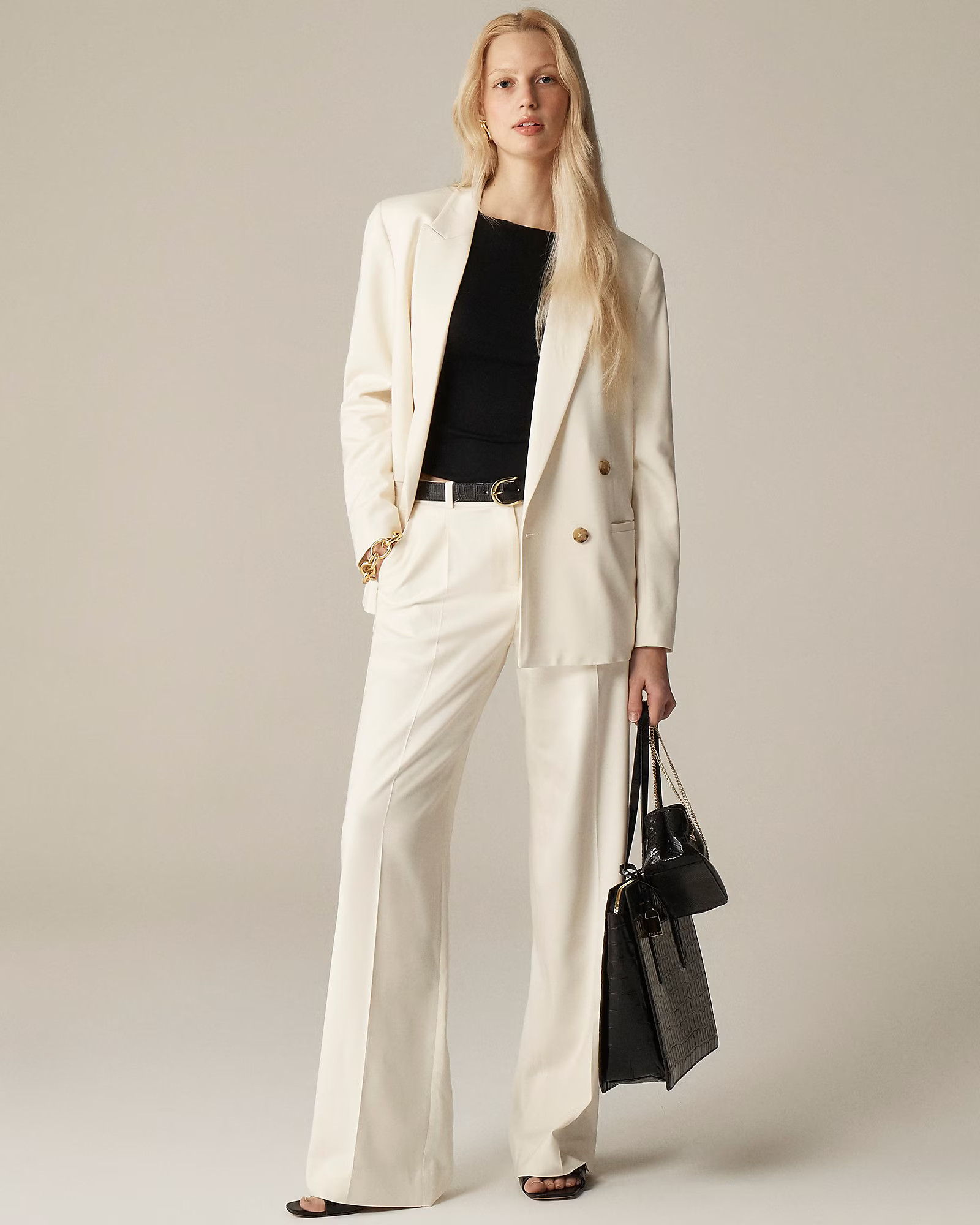 Lower-rise Essential wide-leg pant in city twill | J. Crew US