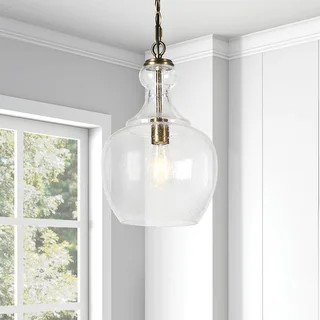 Westford Domed Glass Pendant - Blackened Bronze/Clear Glass | Bed Bath & Beyond