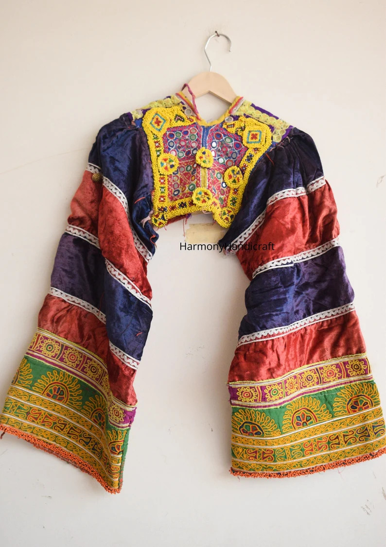 Vintage Banjara Embroidered Yoke: Afghan Kuchi Choli, Rabari Tribe Art | Etsy (US)