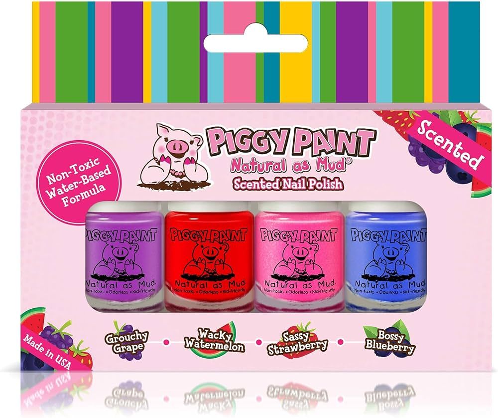 Piggy Paint | 100% Non-Toxic Girls Nail Polish | Safe, Cruelty-free, Vegan, & Scented for Kids | ... | Amazon (US)