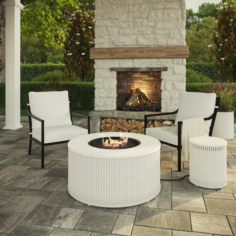 My Texas House Cambria 2-Pack Outdoor Stationary Steel Dining Chairs, Black | Walmart (US)