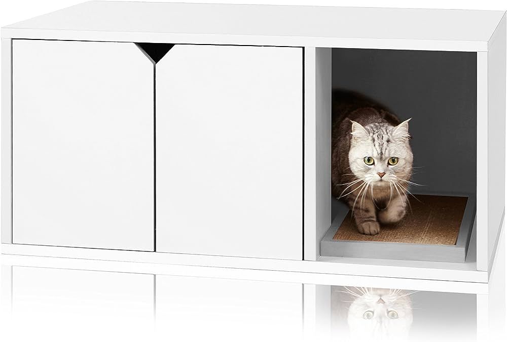 WAY BASICS Cat Litter Box Enclosure Pet House - Odor Control Modern Furniture (Tool-Free Assembly... | Amazon (US)