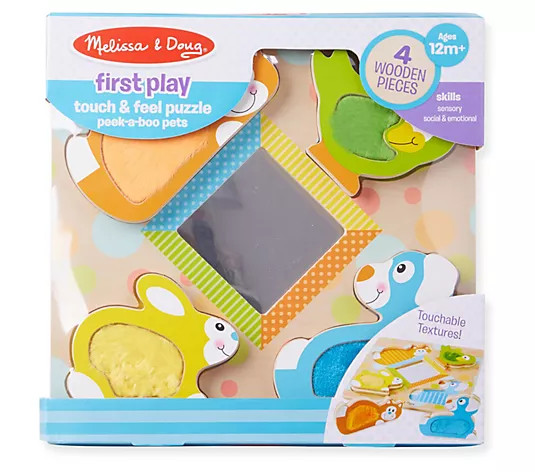 Melissa & Doug Peek-a-Boo Touch and Feel Puzzle | QVC