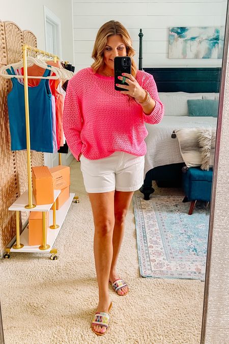 This sweater and sandals can take you through the transitional seasons. Both fit TTS. IM 5’7” and a size 14. Wearing an XL

#LTKSeasonal #LTKFind #LTKstyletip