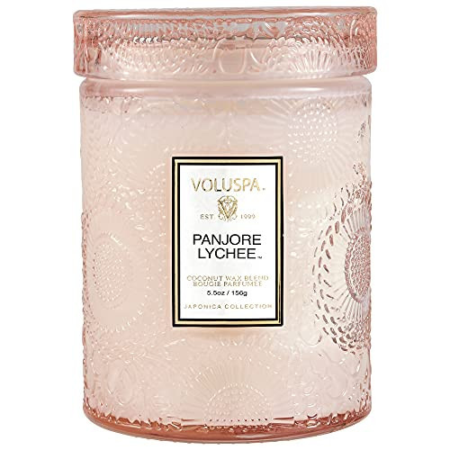 Voluspa Panjore Lychee, Small Candle Jar, 5.5 oz, 50 Hour Burn Time, Coconut Wax for Clean Burning, Handcrafted in the USA | Amazon (US)