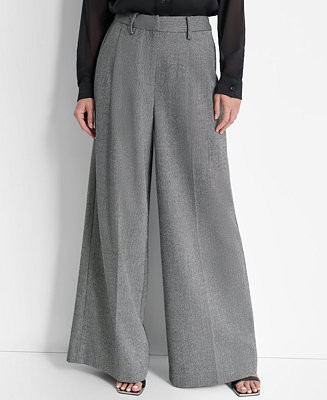 DKNY Women’s High-Rise Wide-Leg Pants - Macy's | Macy's
