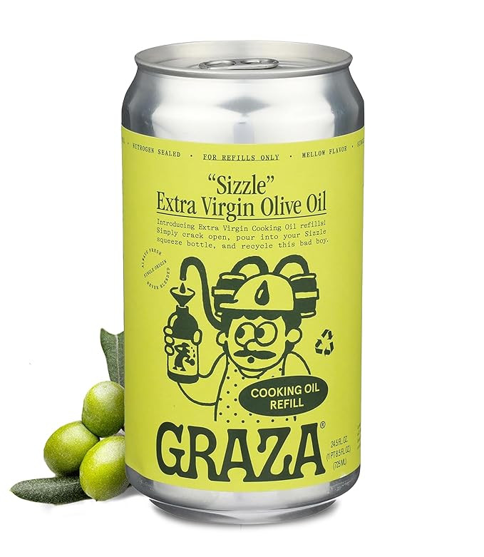 Graza Sizzle Extra Virgin Olive Oil, Cooking Oil - High Polyphenol Peak Harvest EVOO Cooking Oil ... | Amazon (US)