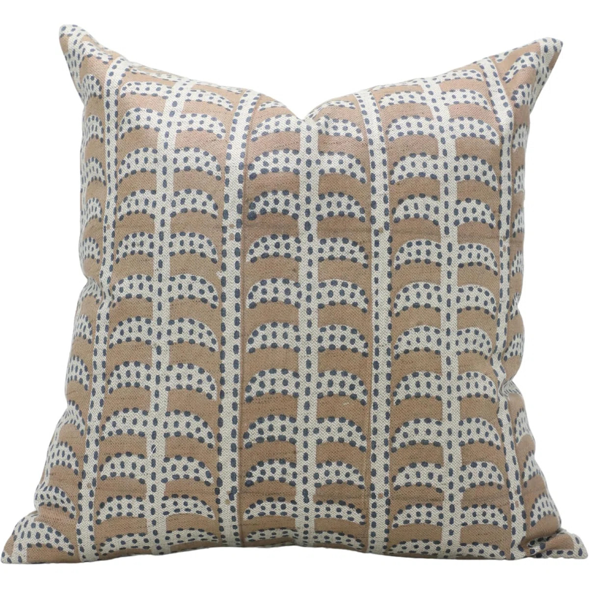 Fabdivine Garud Block Print Pillow Cover Handmade Linen Boho Cushion with Zipper, Natural Decorat... | Wayfair North America