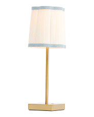 15x5.5 Fluted Lampshade With Trim Rechargeable Tabletop Lamp | TJ Maxx