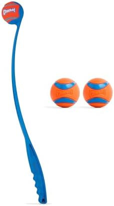 Chuckit! Ultra Dog Ball & Launcher Bundle Classic 26M 26" Length with 2 Pack Medium (2.5") Bouncy... | Amazon (US)