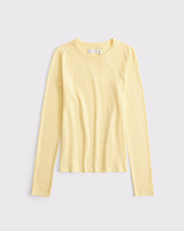 Long-Sleeve Cozy Lounge Knit Tee | Abercrombie & Fitch (US)